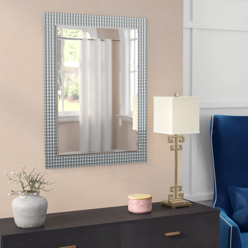 Willa Arlo Interiors Glam Rectangle Metal Frame Wall Mirror & Reviews